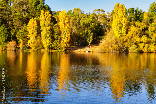 This stunning lake was created in 1929 by erecting a dam wall  - Daylesford, Victoria, Australia photo