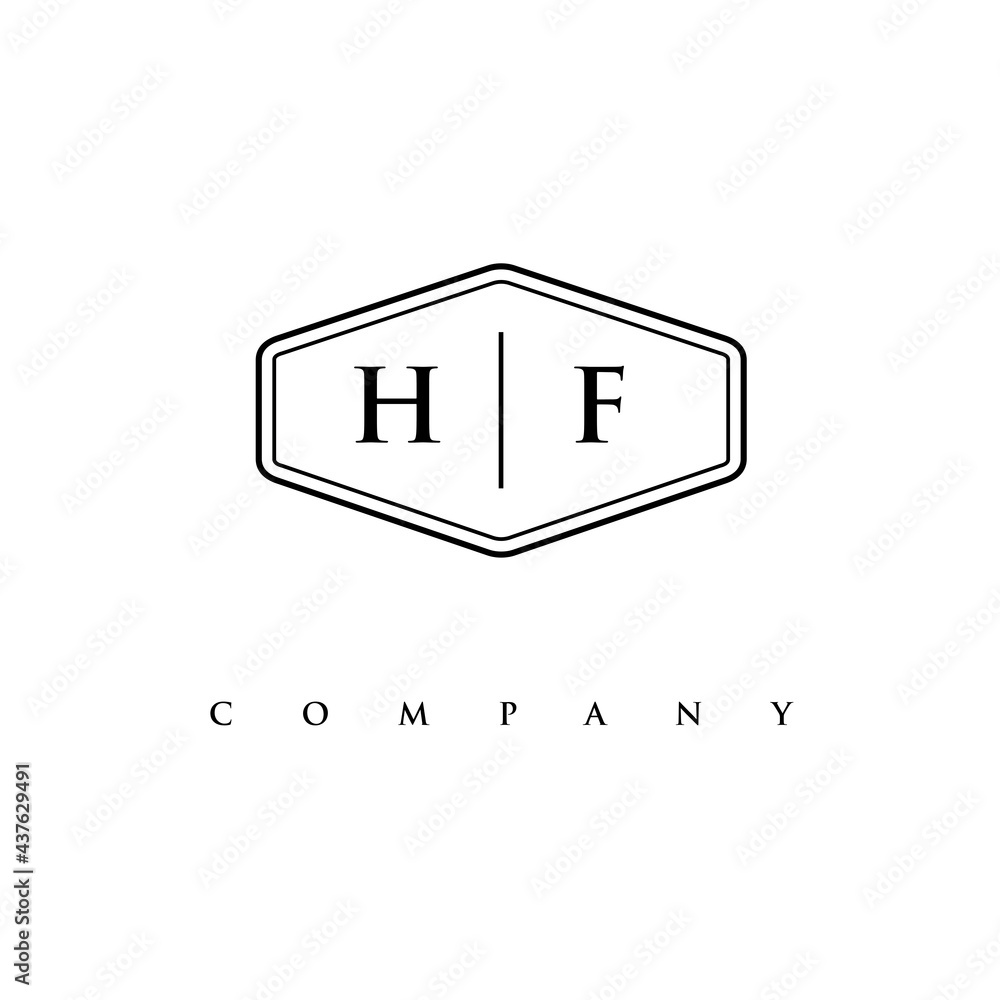 initial HF logo design vector initial HF logo design vector