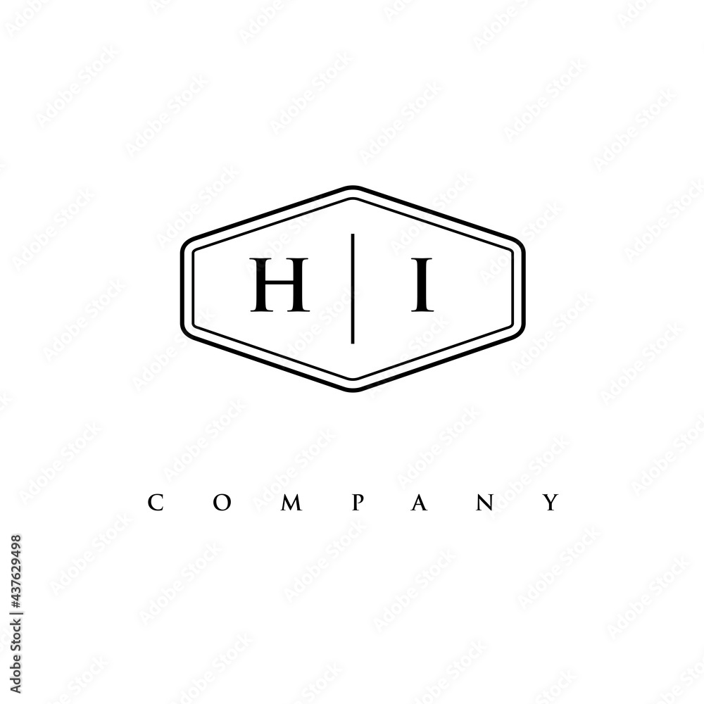 initial HI logo design vector initial HI logo design vector