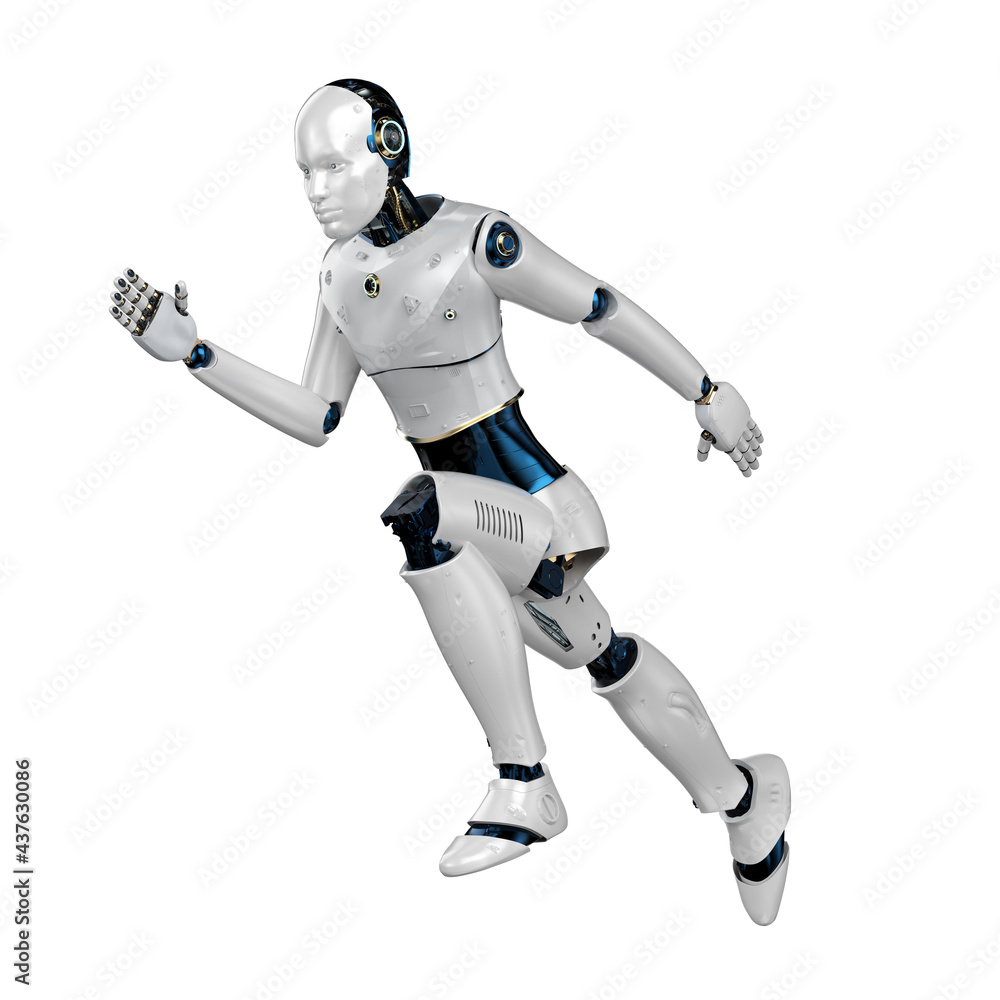 artificial intelligence robot or cyborg move