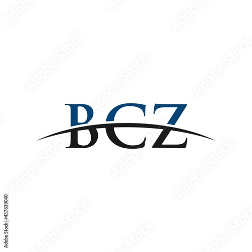 BCZ initial swoosh horizon, letter logo designs corporate inspiration