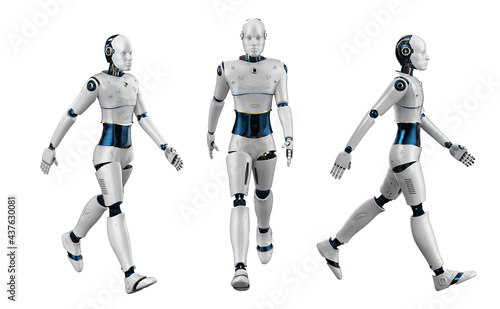 set of artificial intelligence robots or cyborgs move © phonlamaiphoto