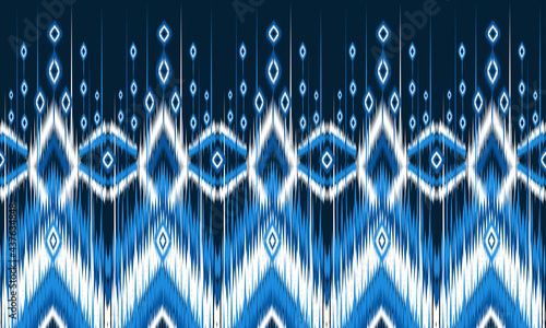 Ikat geometric folklore ornament with diamonds.Design forbackground,carpet,wallpaper,clothing,wrapping,Batik, fabric, Vector illustration.embroidery style.