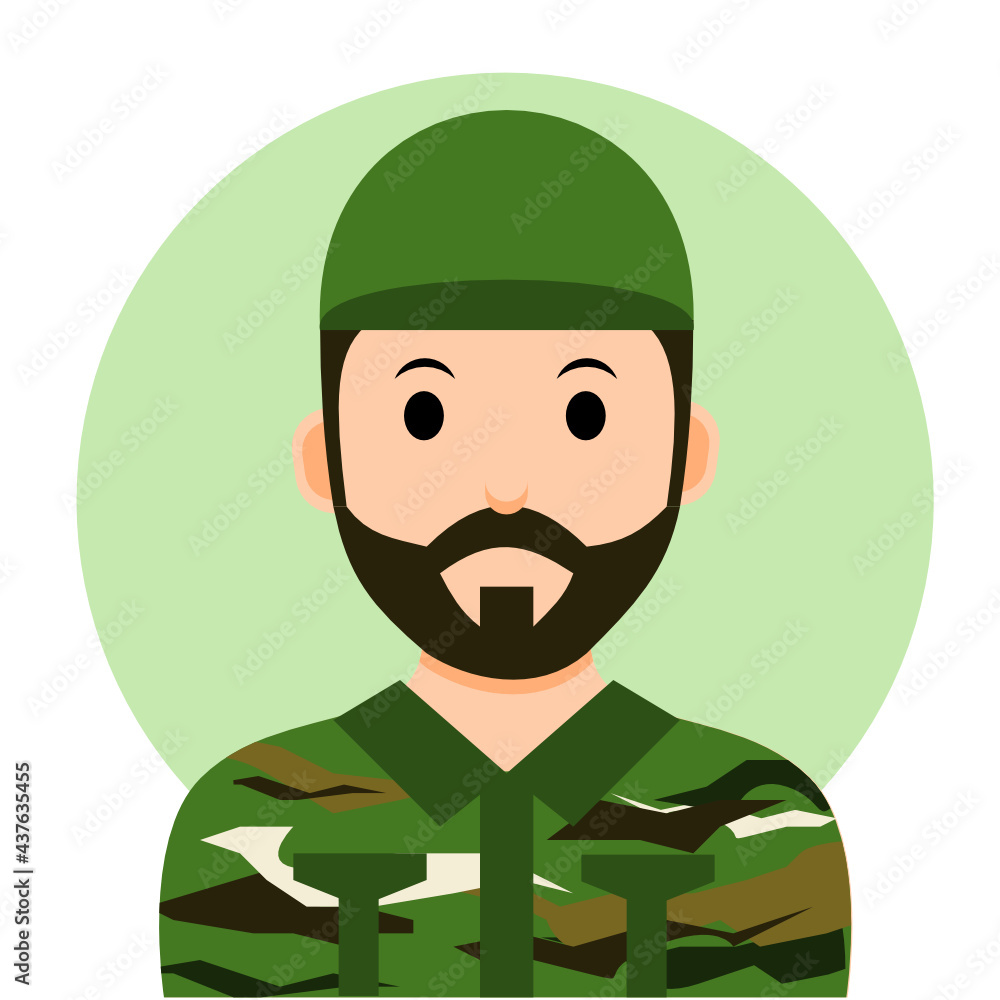 soldier avatar in vector illustration soldier avatar in vector illustration