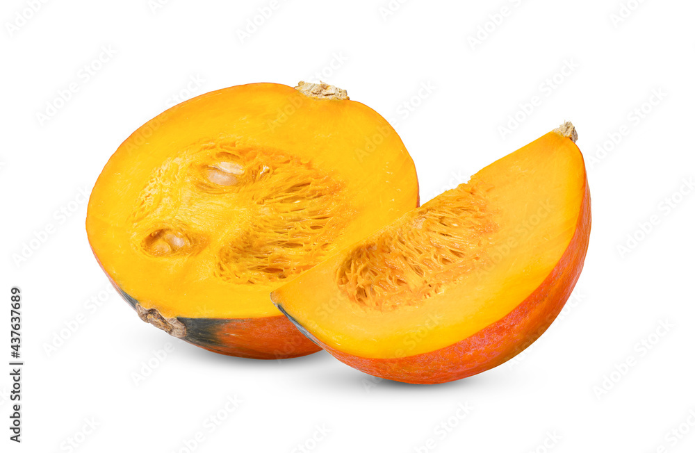 Pumpkin slice isolated on white
