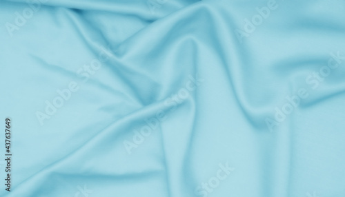 Smooth blue cloth, Blue fabric texture background.