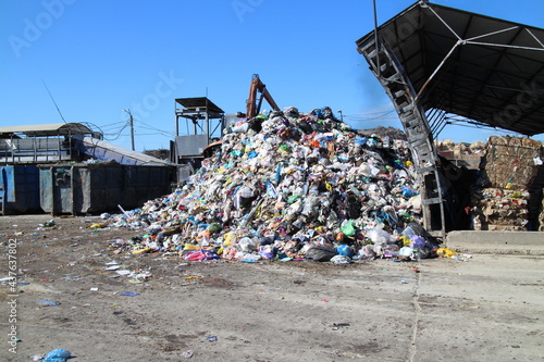 waste processing site on a sunny day