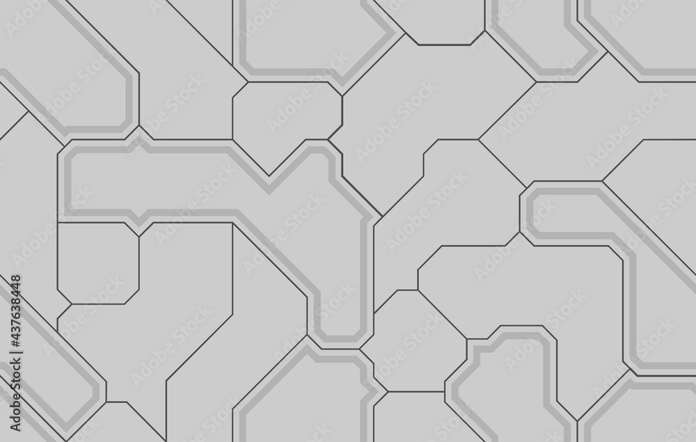 Abstract futuristic background. Geometric pattern. Technology backdrop. Hi-tech seamless monochrome pattern. Steel sheet sheathing background. Vector texture Abstract futuristic background. Geometric pattern. Technology backdrop. Hi-tech seamless monochrome pattern. Steel sheet sheathing background. Vector texture