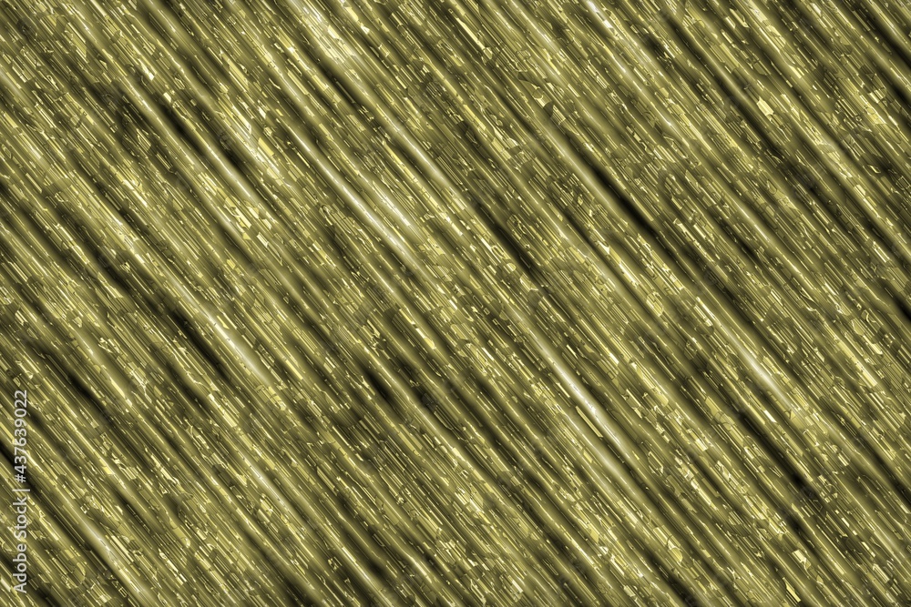 Obraz premium design yellow glowing metal straight lines digital art background illustration