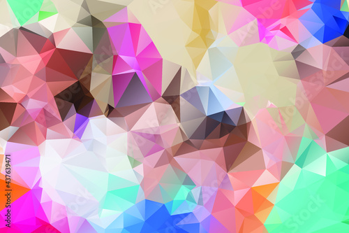 Colorful vector Low poly crystal background. Polygon design pattern. Low poly illustration, low polygon background.