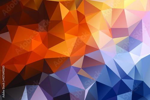 Geometric colorful background with triangular polygons. Abstract design. low poly Vector illustration.