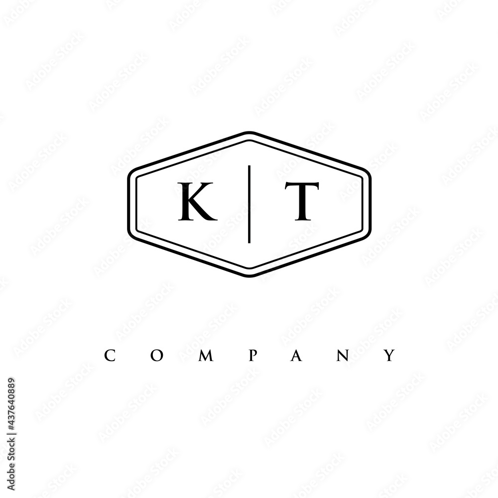 initial KT logo design vector initial KT logo design vector