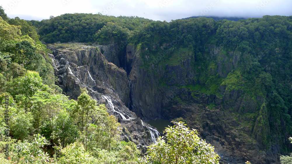 barron falls in the mountains