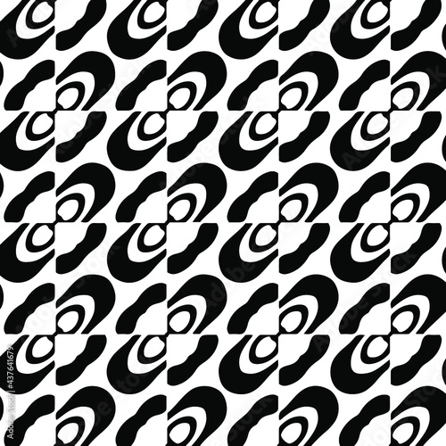  vector seamless pattern with triangular elements. abstract ornament for wallpapers and backgrounds. Black and white colors.