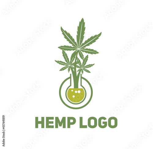 Hemp marijuana leaf logo design illustration vector eps format , suitable for your design needs, logo, illustration, animation, etc.