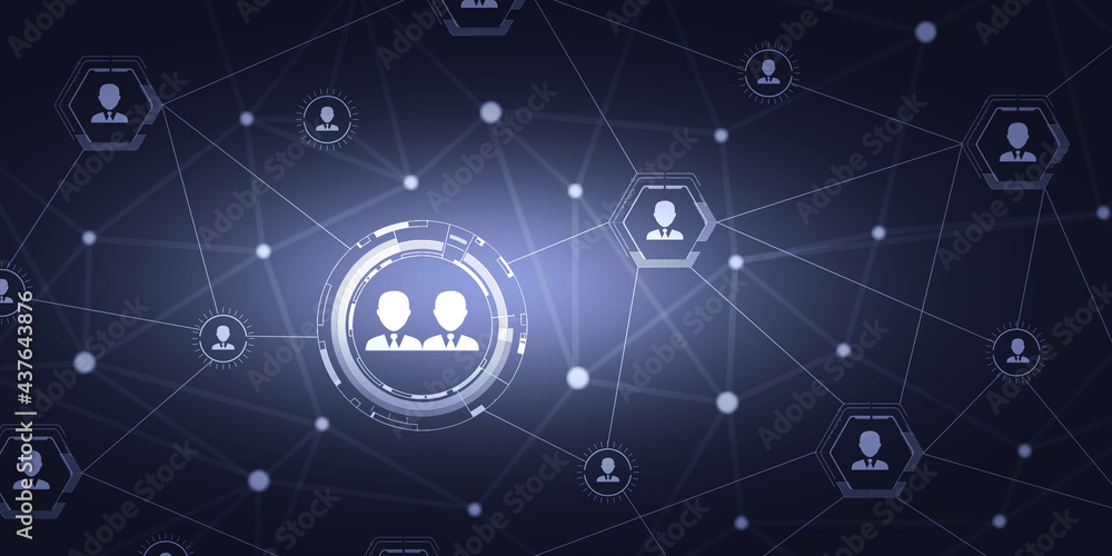 Obraz premium 2d illustration Business Network concept 