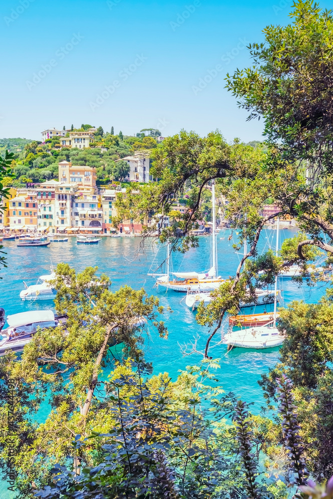 Portofino village on the Italian riviera