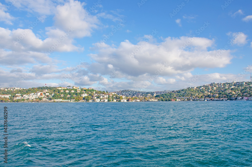 Landscape city Istanbul in Turkey view from the seashore,
Landscape city Istanbul in Turkey view from the seashore,