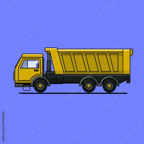 Kamaz. Special transport. Vector illustration. 