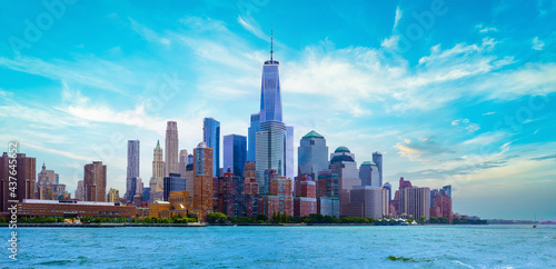 Manhattan skyline in New York City,USA