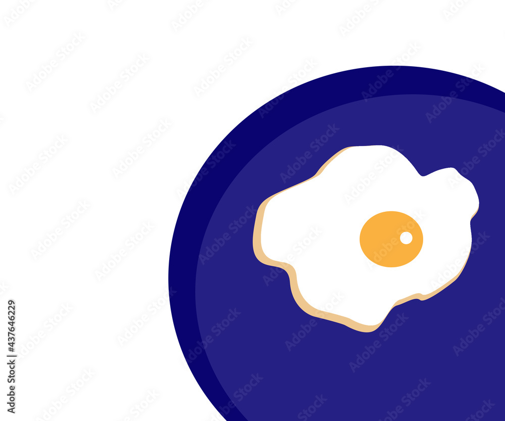 fried egg on a white background fried egg on a white background