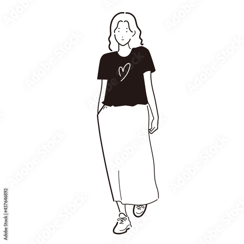 ラフな格好の女性