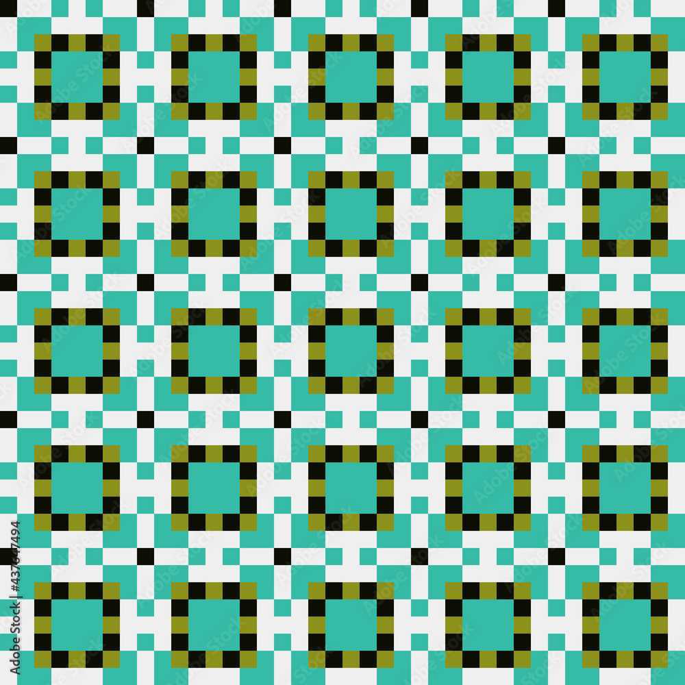 Fototapeta premium Abstract Cross Pattern generative computational art illustration