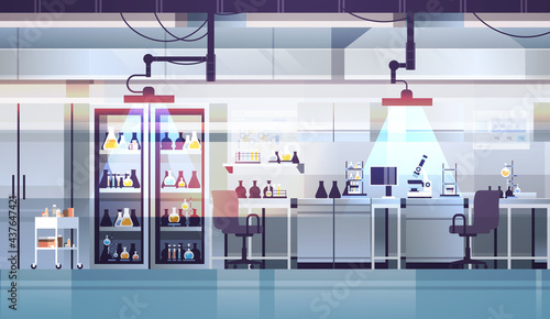 modern lab interior empty no people chemical laboratory horizontal