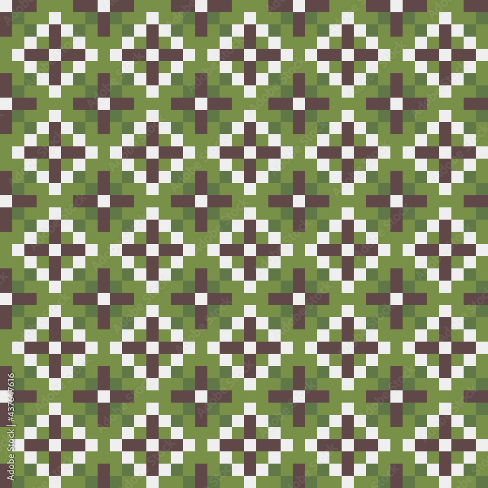 Fototapeta premium Abstract Cross Pattern generative computational art illustration