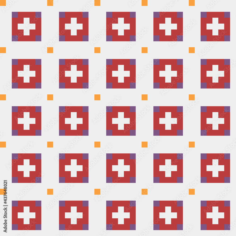 Naklejka premium Abstract Cross Pattern generative computational art illustration
