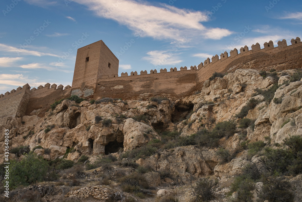 Alcazaba de Almeria, castle and fortress. Andalusia, Spain ..