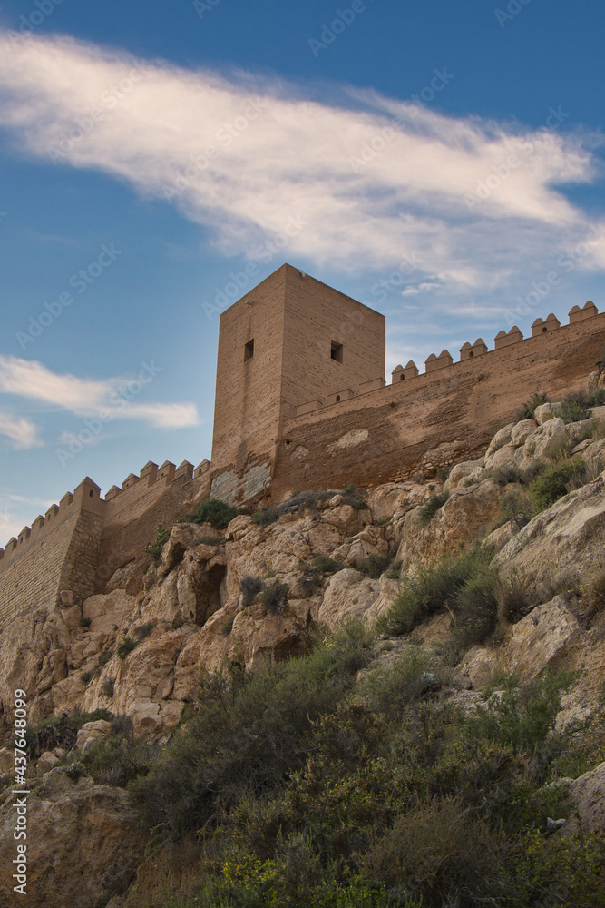 Alcazaba de Almeria, castle and fortress. Andalusia, Spain ..