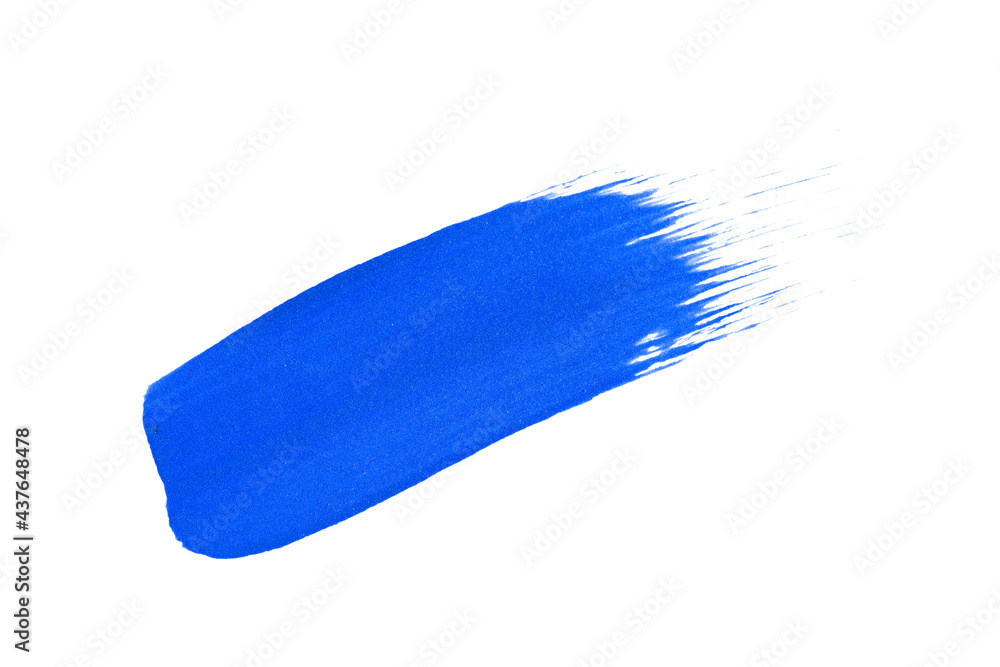 blue paint splatters on white
