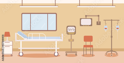 hospital ward in flat style isolated, vector