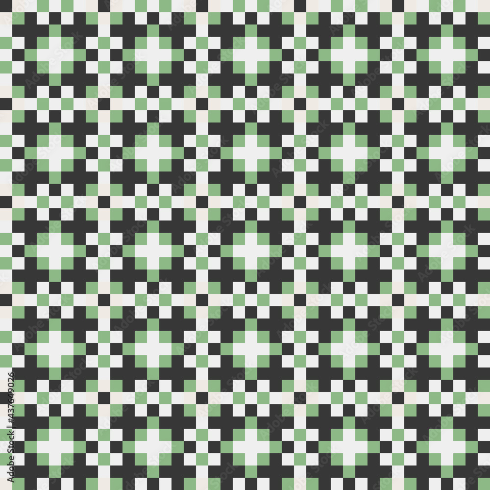 Fototapeta premium Abstract Cross Pattern generative computational art illustration