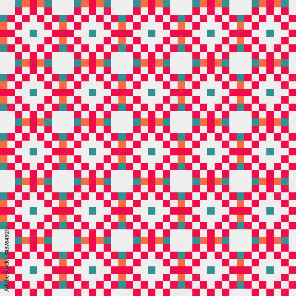 Fototapeta premium Abstract Cross Pattern generative computational art illustration