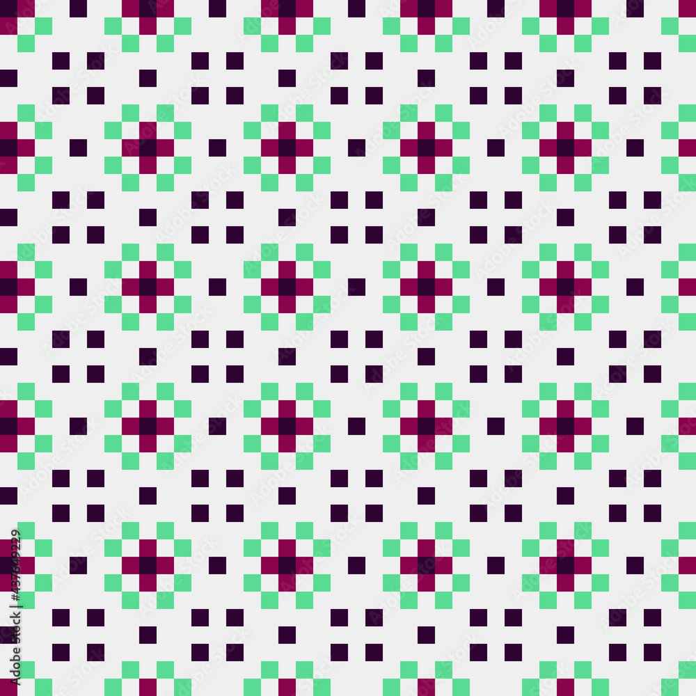 Fototapeta premium Abstract Cross Pattern generative computational art illustration