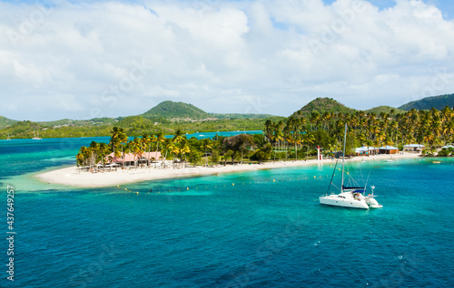 Konstfotografi The coast of the island of Martinique in the Caribbean