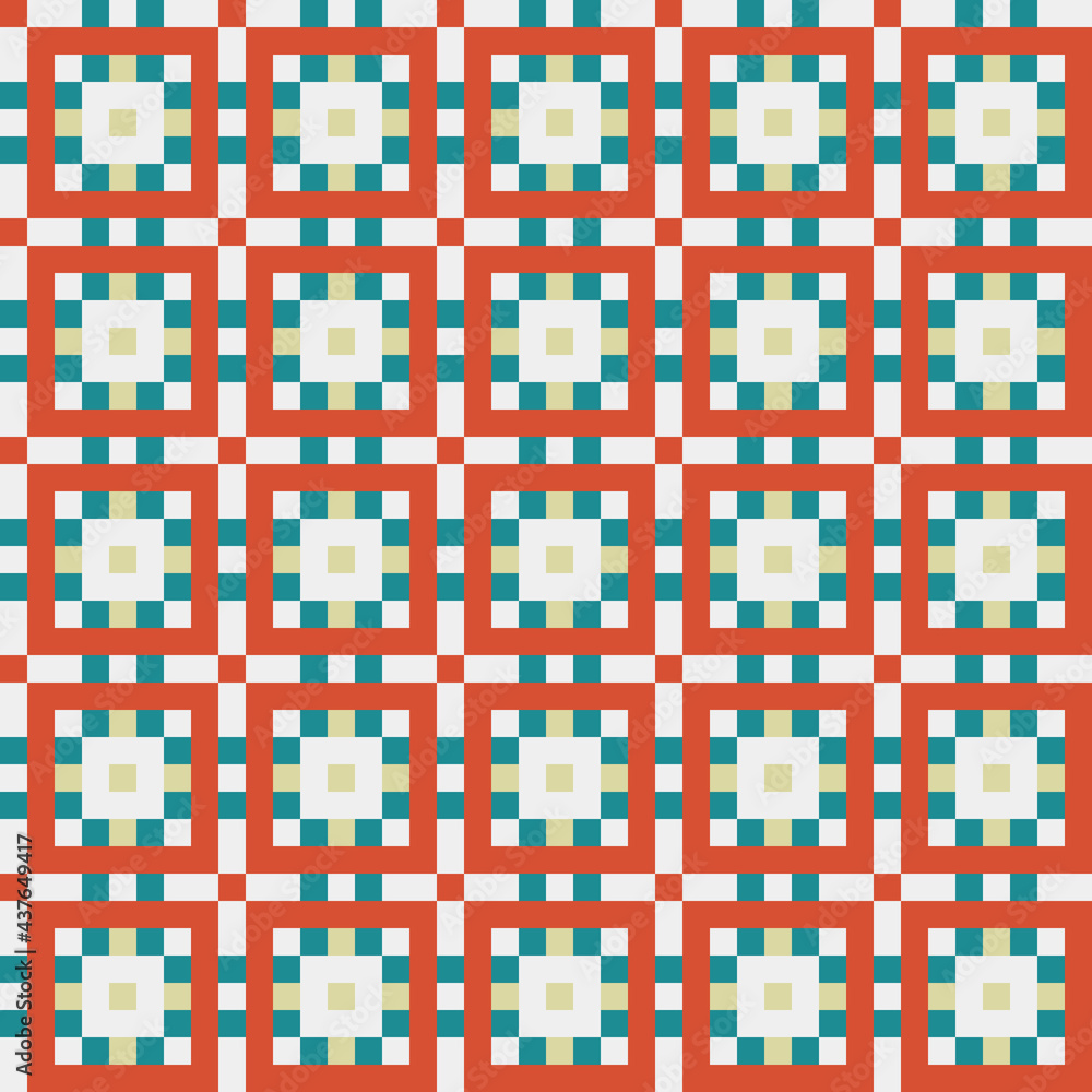 Fototapeta premium Abstract Cross Pattern generative computational art illustration