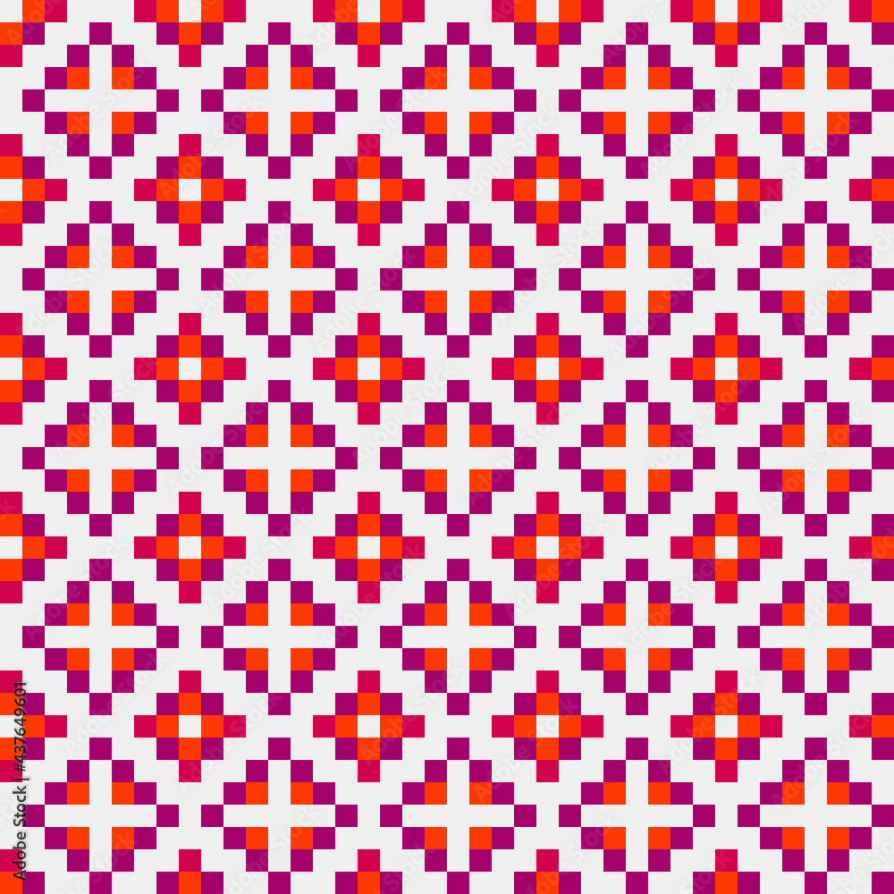 Fototapeta premium Abstract Cross Pattern generative computational art illustration