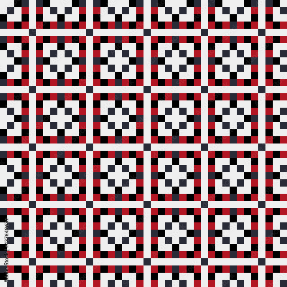 Fototapeta premium Abstract Cross Pattern generative computational art illustration