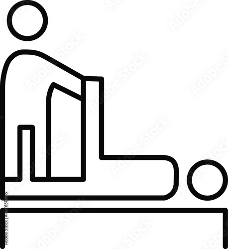 Physiotherapy Session icon. flat vector illustration. Isolated photo