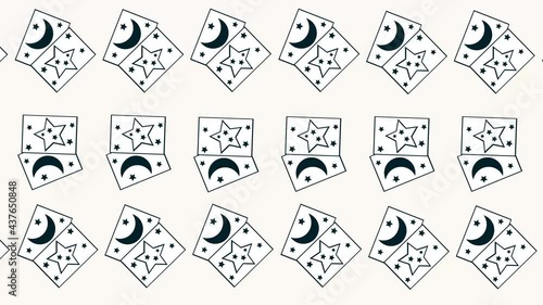 arot cards Seamless Pattern. Occultism Seamless Pattern. Magic Fortune Telling. cards Seamless Pattern on white background isolated.