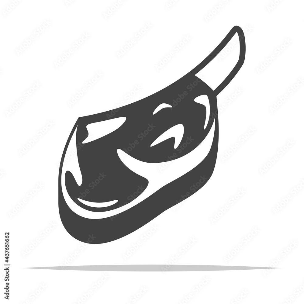 Obraz premium Ribeye steak icon vector isolated