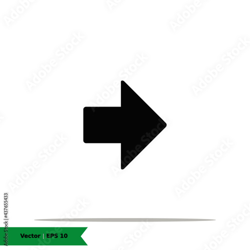 Right Arrow, Next Icon Illustration. Arrow Sign Symbol. Vector Line Icon EPS 10
