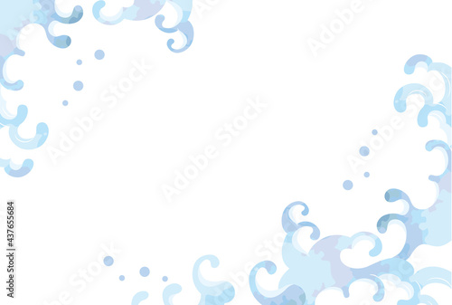 水彩の波のベクターイラスト素材