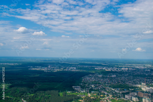 Ukrainian aerial landscape. Zhytomyr, Polissya region, Ukraine