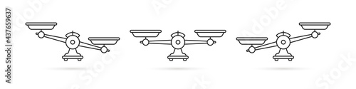 thin line set of scale like counterbalance