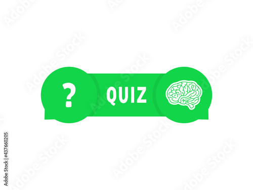 green quiz button with speech bubbles