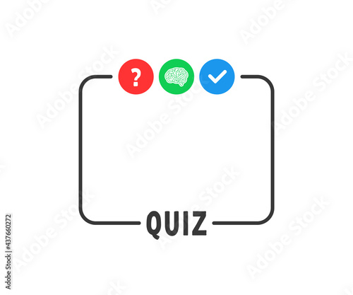 simple frame like template of quiz game